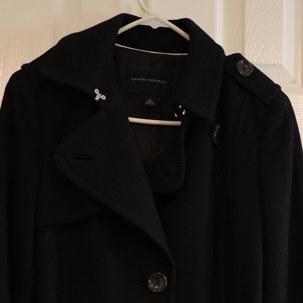 Banana Republic Wool Trench Style Winter Jacket Size Small